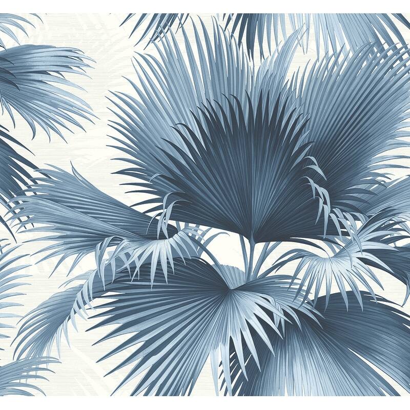 Kenneth James Endless Summer Blue Palm Wallpaper - 27in x 324in x 0.025in