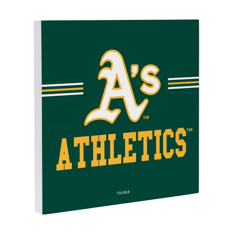 Athletics Wooden Door Decor Wall Sign - Multi-Color