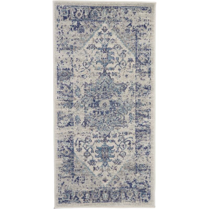 HomeRootsFloral Medallion Transitional Rectangle Area Rug - 48' X '24' X '0.5
