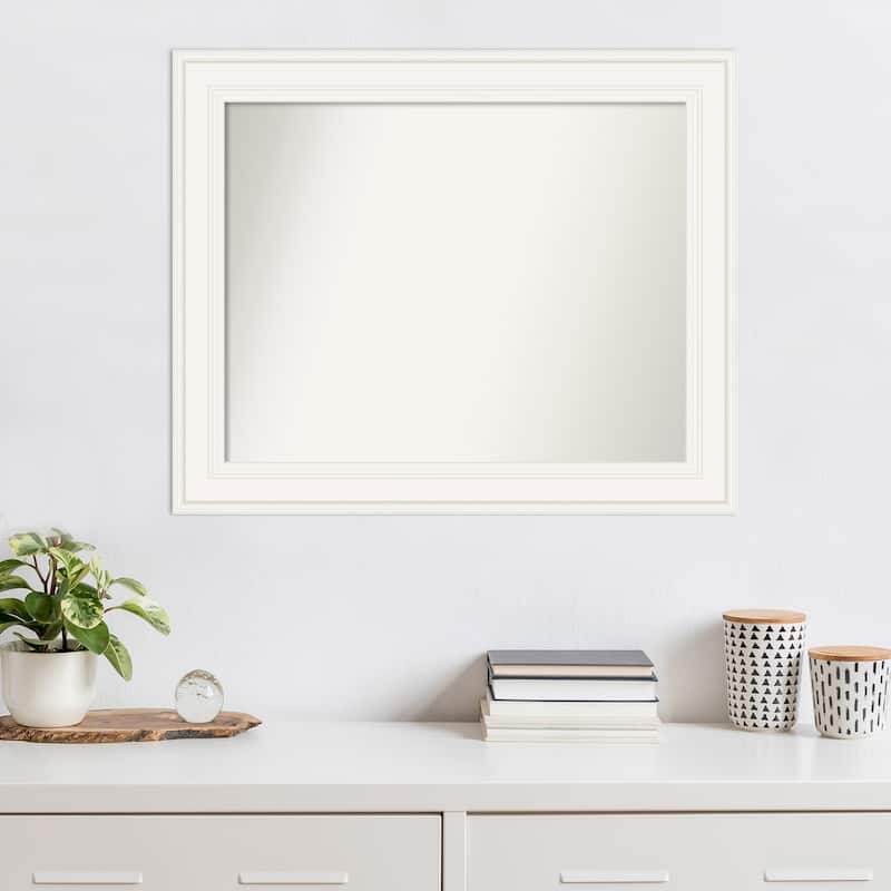 Non-Beveled Wall Mirror - Ridge Black Frame