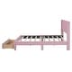 preview thumbnail 45 of 50, Pink Full Velvet Upholstered Bed with Large Storage Drawer - Chic & Functional