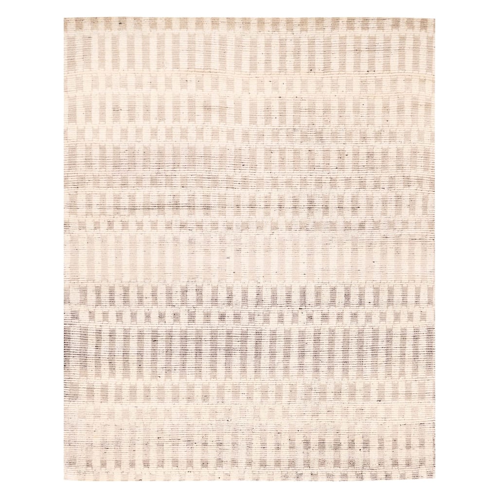 ECARPETGALLERY Hand-knotted Tangier Ivory Wool Rug - 8'0 x 9'10