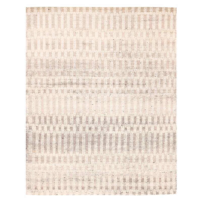 ECARPETGALLERY Hand-knotted Tangier Ivory Wool Rug - 8'0 x 9'10