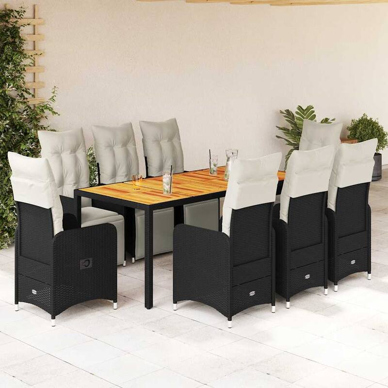 vidaXL Bistro Set Black - 21.5 x 23.0 x 36.2