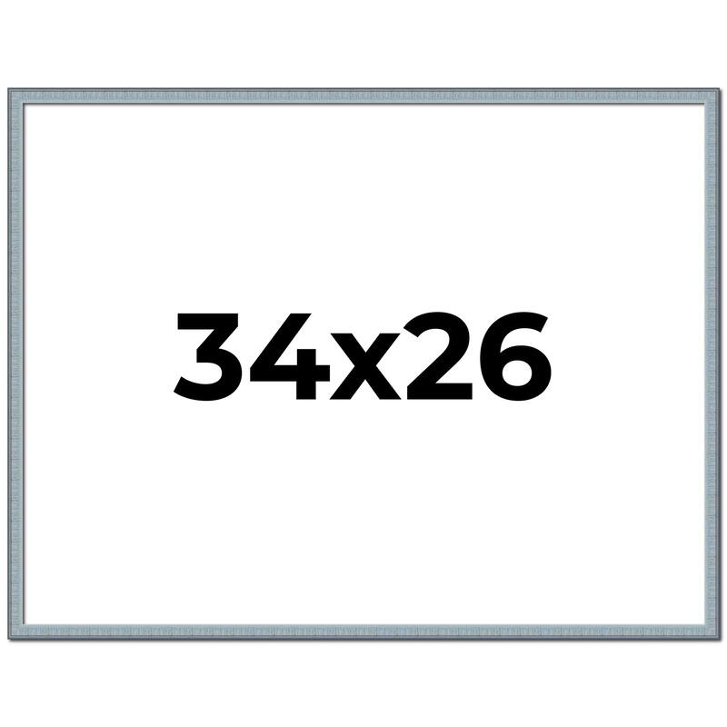 34x26 Frame Rustic Sky Blue Solid Wood Picture Frame | 0.75 Inch