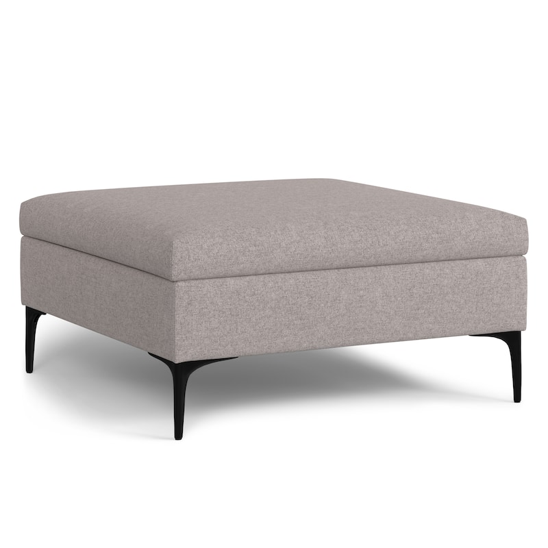 WYNDENHALL Lilah 36" Wide Contemporary Coffee Table Storage Ottoman with Lift Up Lid