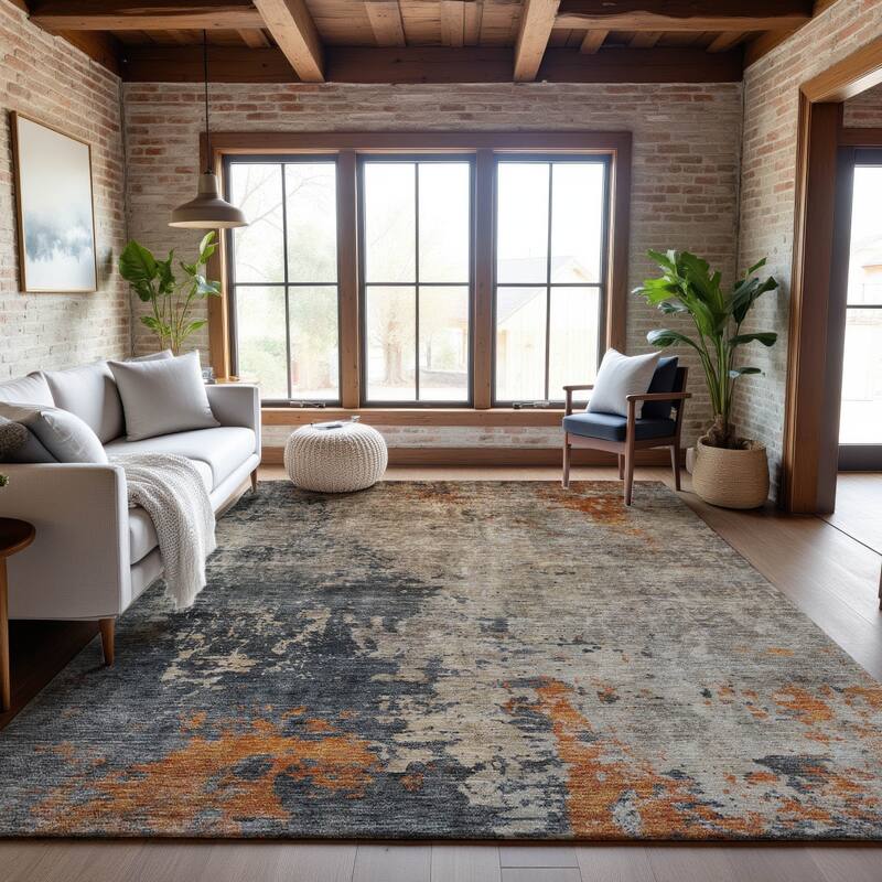 Premium Washable Super Soft Modern Casual Mayfield Rug - Khaki - 10' x 14'