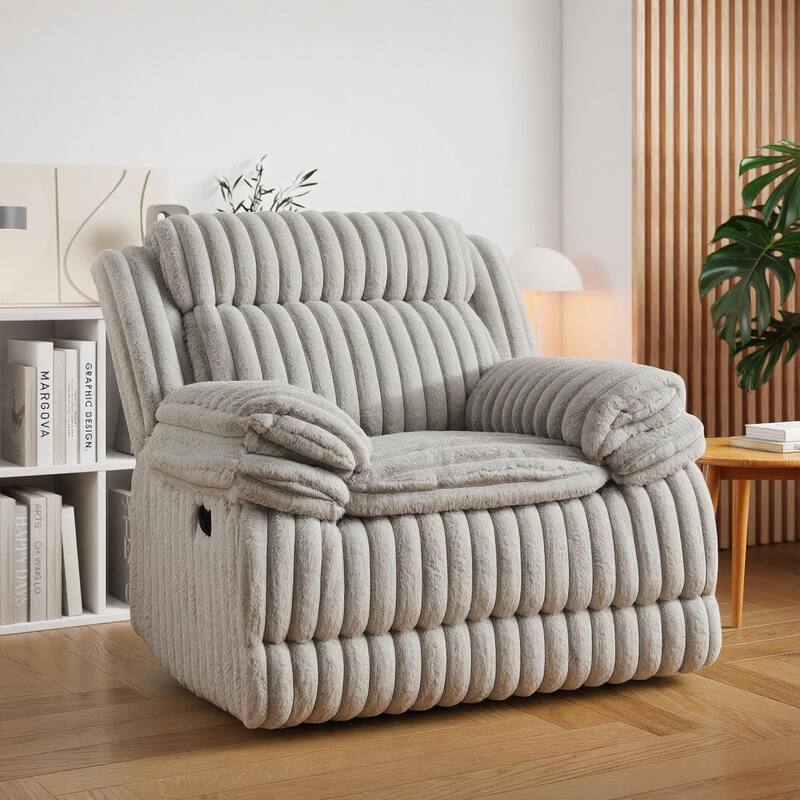 Roundhill Furniture Ardello Manual Recliner with Wide-Wale Corduroy Upholstery