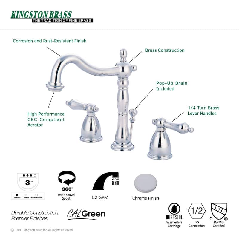 Traditional 8 in. Widespread Bathroom Faucet