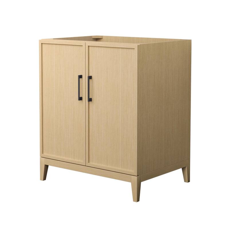 Wyndham Collection WCH717130S-CX-MXX Elan 29" Single Free Standing - White Oak / Matte Black Hardware