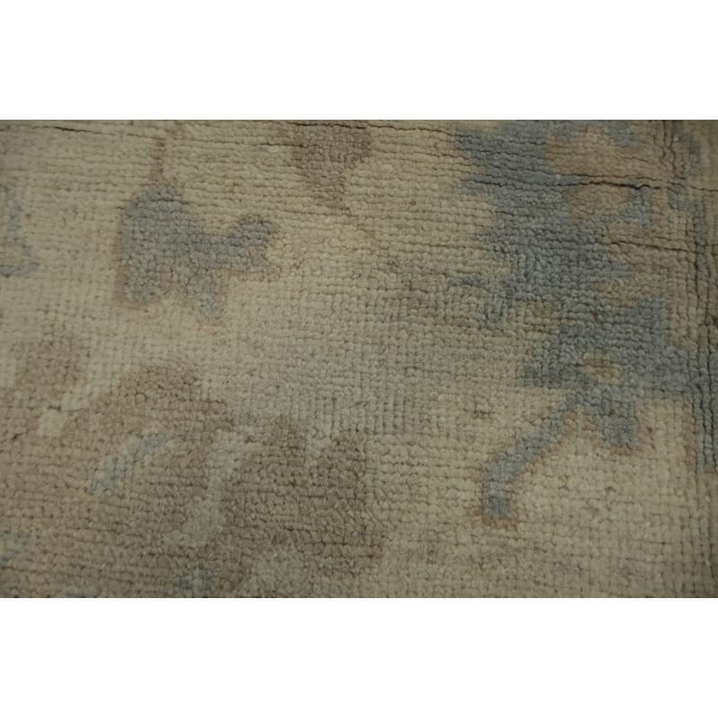 Hand Knotted Oriental 100% Wool Carpet Transitional All-Over Beige & Ivories Oushak Area Rug - 10' 0'' X 8' 0''