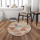 preview thumbnail 14 of 34, Round Area Rugs Oriental Floral Rugs Soft Indoor Rug