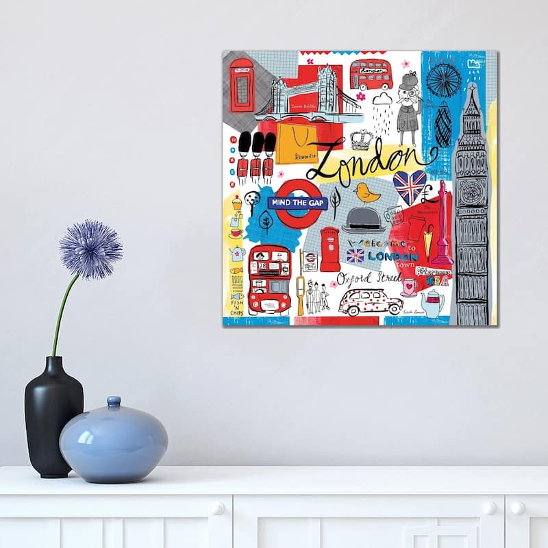 iCanvas "Global Travel III" by Farida Zaman Canvas Print - 18x18x1.5