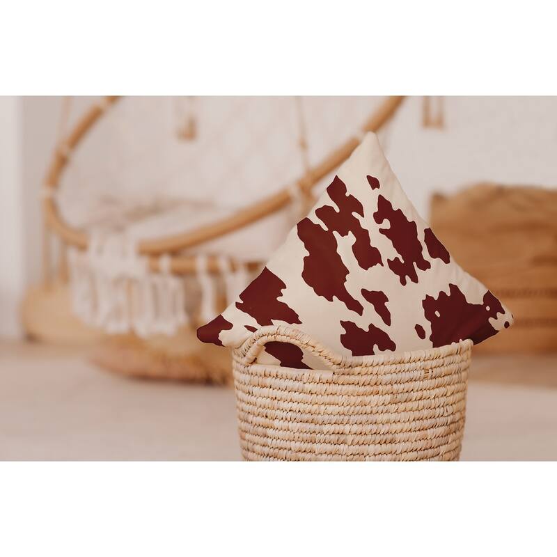 Moo Print Decorative Throw Pillow
