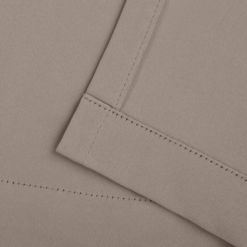 Superior Solid Machine Washable Room Darkening Grommet Blackout Curtains, Set of 2