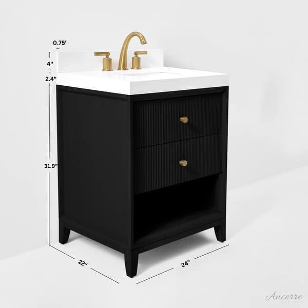 dimension image slide 6 of 7, Ancerre Designs Momo Bathroom Vanity Set