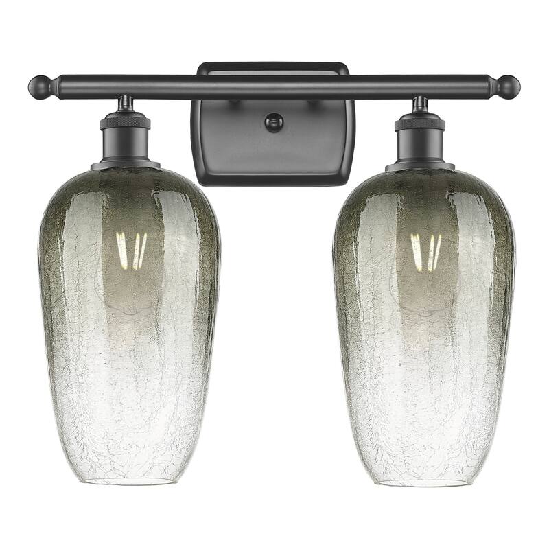 Innovations Lighting Endless Possibilities Ballston - Brookhaven Flute - 2 Light 17" Bath Vanity Light - Slate/Oil Rubbed Bronze
