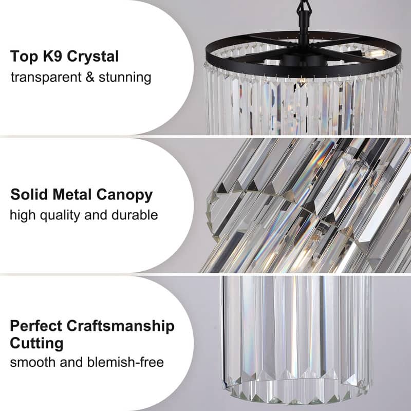 KAYLA 125 in. 20-Light Gold Crystal Chandelier- High Ceiling Lighting Fixture