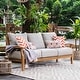 preview thumbnail 3 of 17, Cambridge Casual Leon Teak Outdoor Deep Seating Sofa