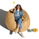 preview thumbnail 31 of 37, Jaxx Basics 5 Foot Large Adult Bean Bag Chair, Oversized with Filler