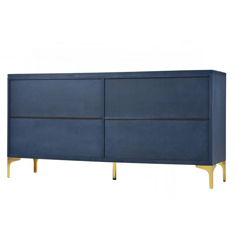 Versatile 4-Door Sideboard with Adjustable Shelves for Home Spaces