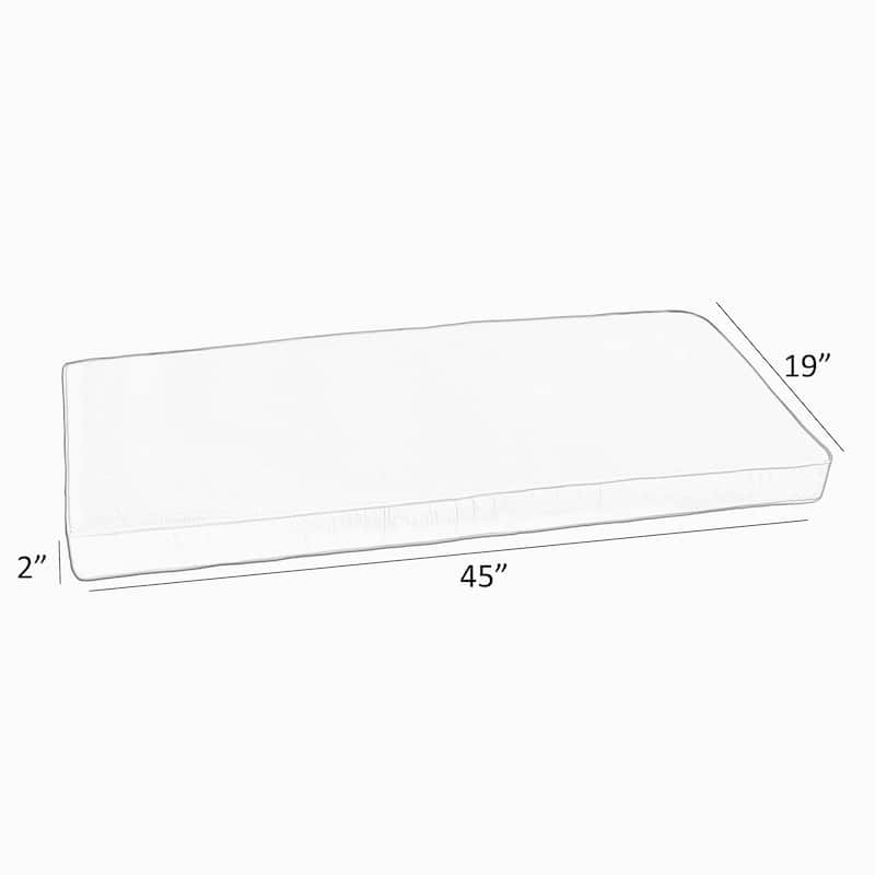 Sorra Home Marine Indoor/ Outdoor Corded Bench Cushion