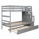preview thumbnail 8 of 21, Twin over Twin Bunk Beds with Stairway Storage
