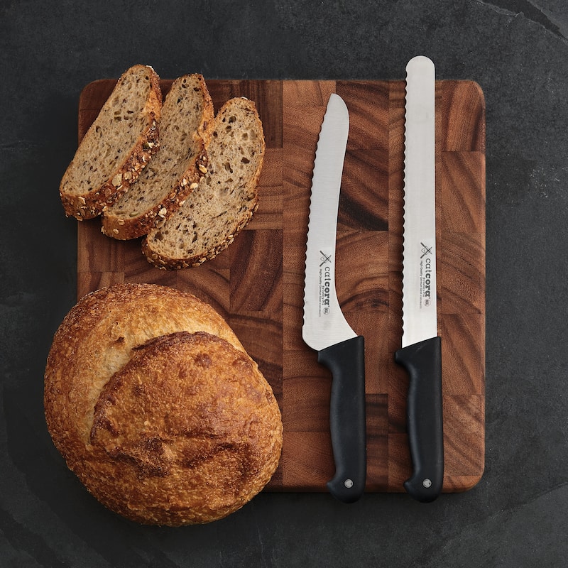 CatCora Serrated Bread Knife, Professional 10-Inch German Steel Blade, Ergonomic Soft-Grip Handle, NSF-Certified Kitchen Knife