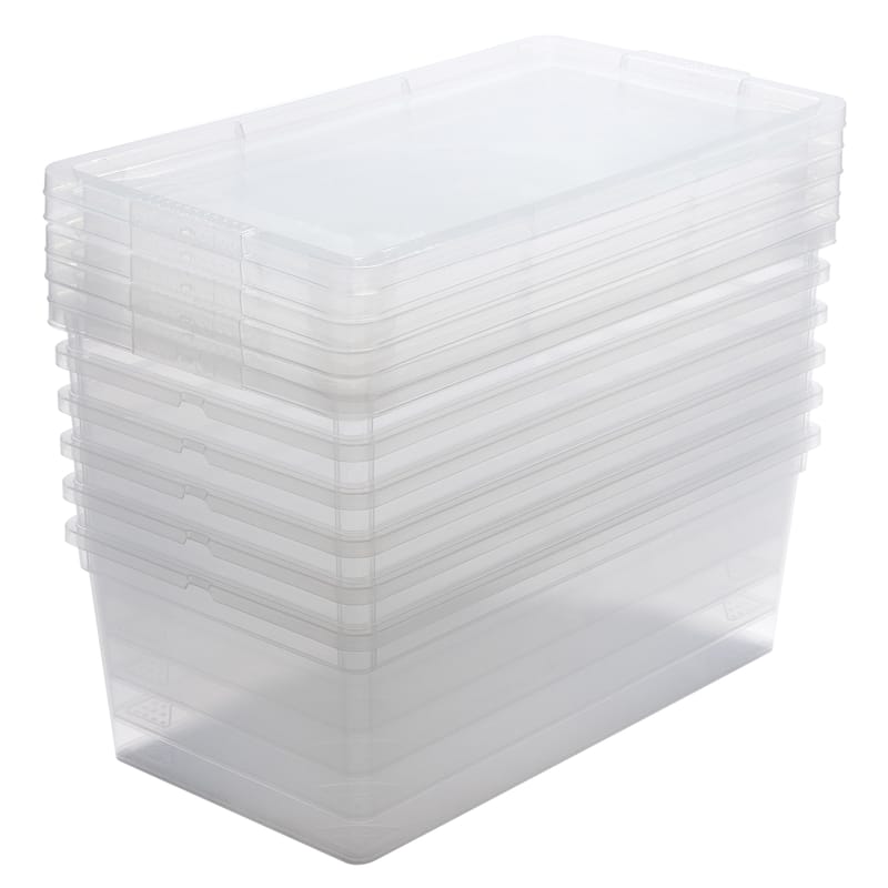 Simplify Stackable Storage Bins with Lids in Clear