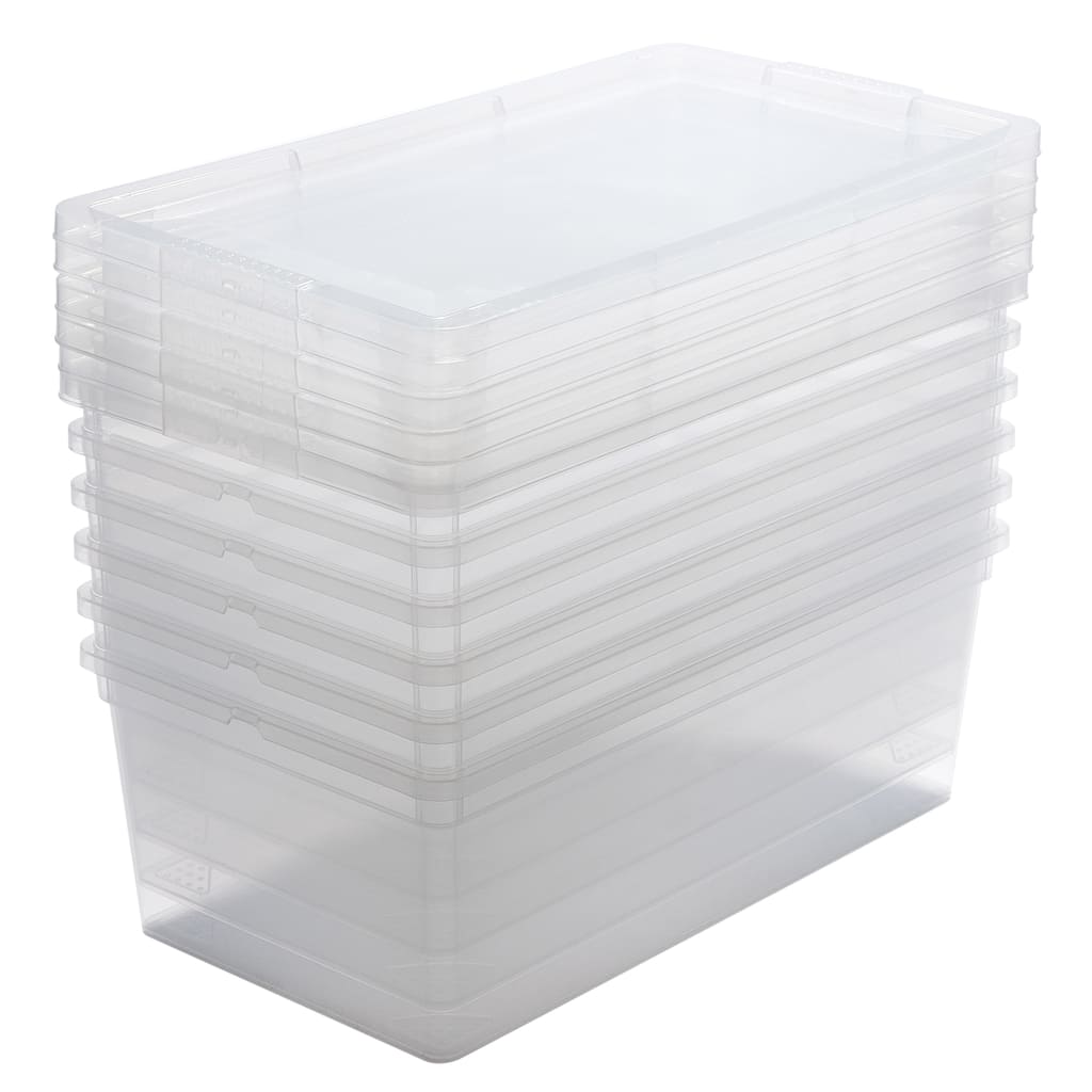 Simplify Stackable Storage Bins with Lids in Clear