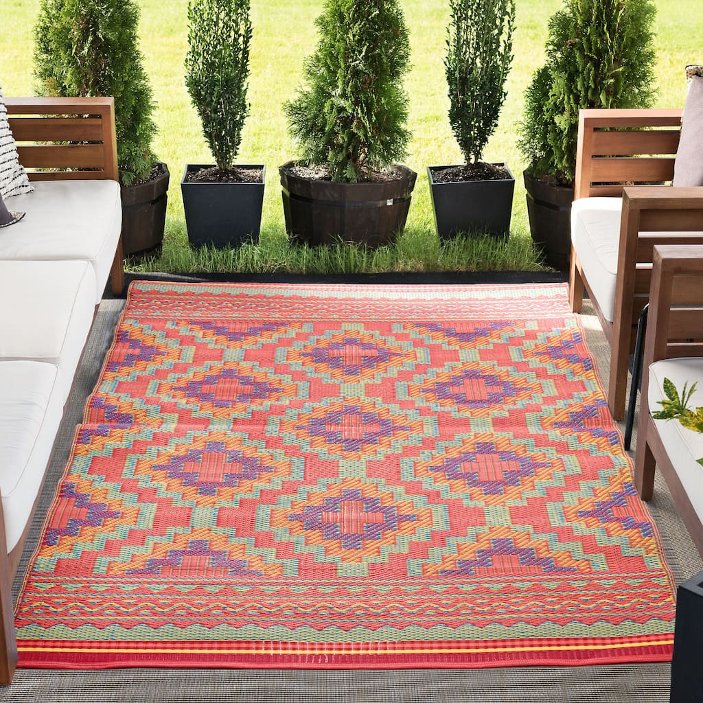 Sundown Moroccan Abstract Indoor/Outdoor Area Rug