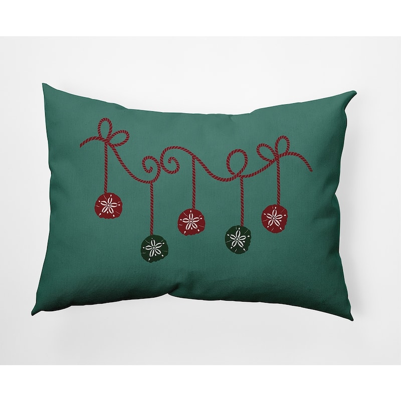 Sanddollar Ornaments Christmas Soft Spun Polyester Decorative Throw Pillow - Specialty - Mint