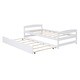 preview thumbnail 21 of 22, Twin Size Platform Bed with Twin Size Trundle, Solid Pine Wood + MDF Construction, Includes Headboard, Footboard, Grey