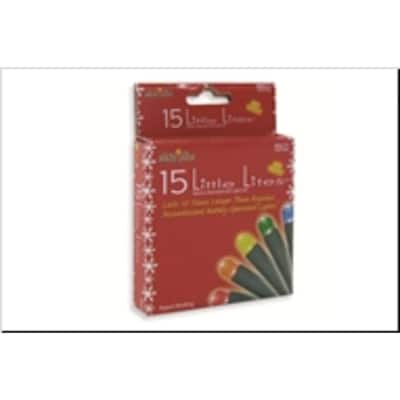 LED Little Lites Christmas Lights - Multi-Color - 5.5' Green Wire - 15ct