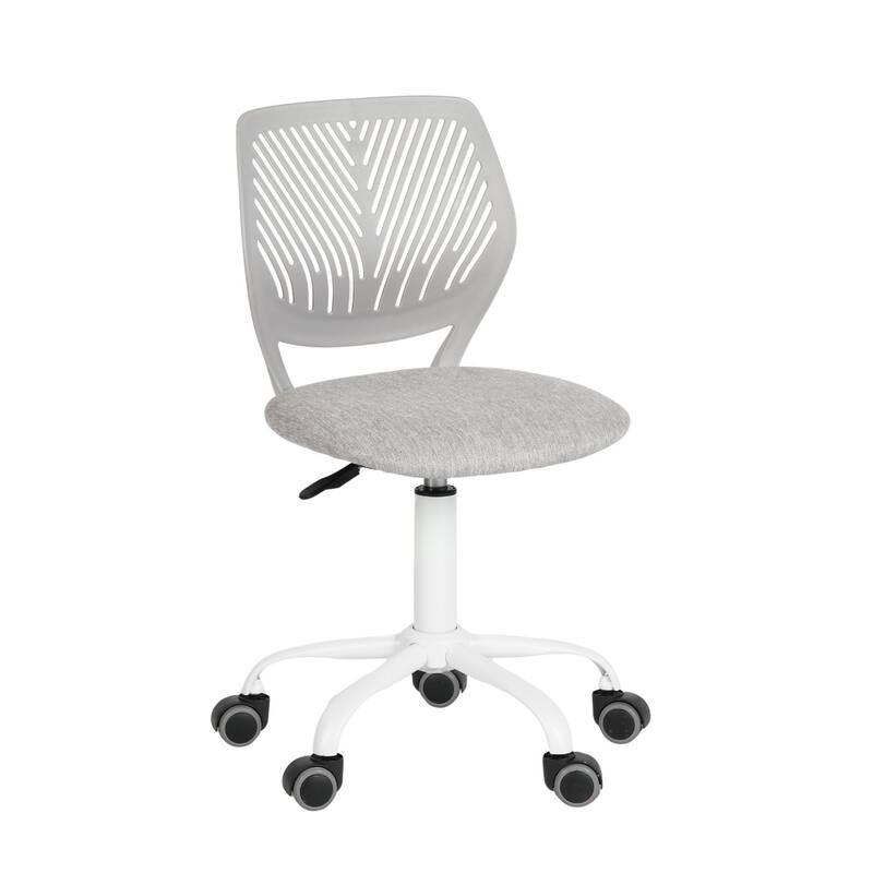 Gray and Black Adjustable Height Swivel Rolling Office Chair
