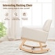preview thumbnail 14 of 15, Costway Modern Upholstered Rocking Chair Rocking Armchair for Living