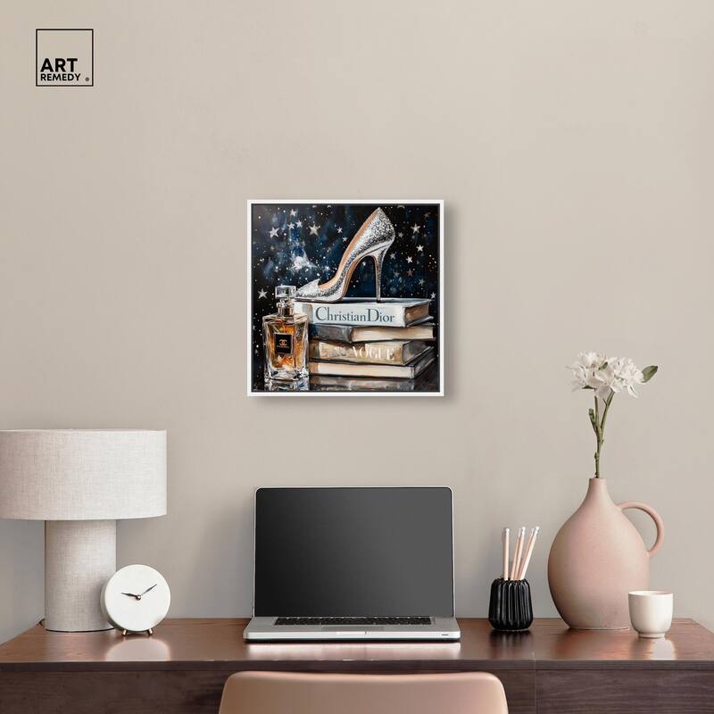 Sparkling Stars Heel Canvas by Art Remedy