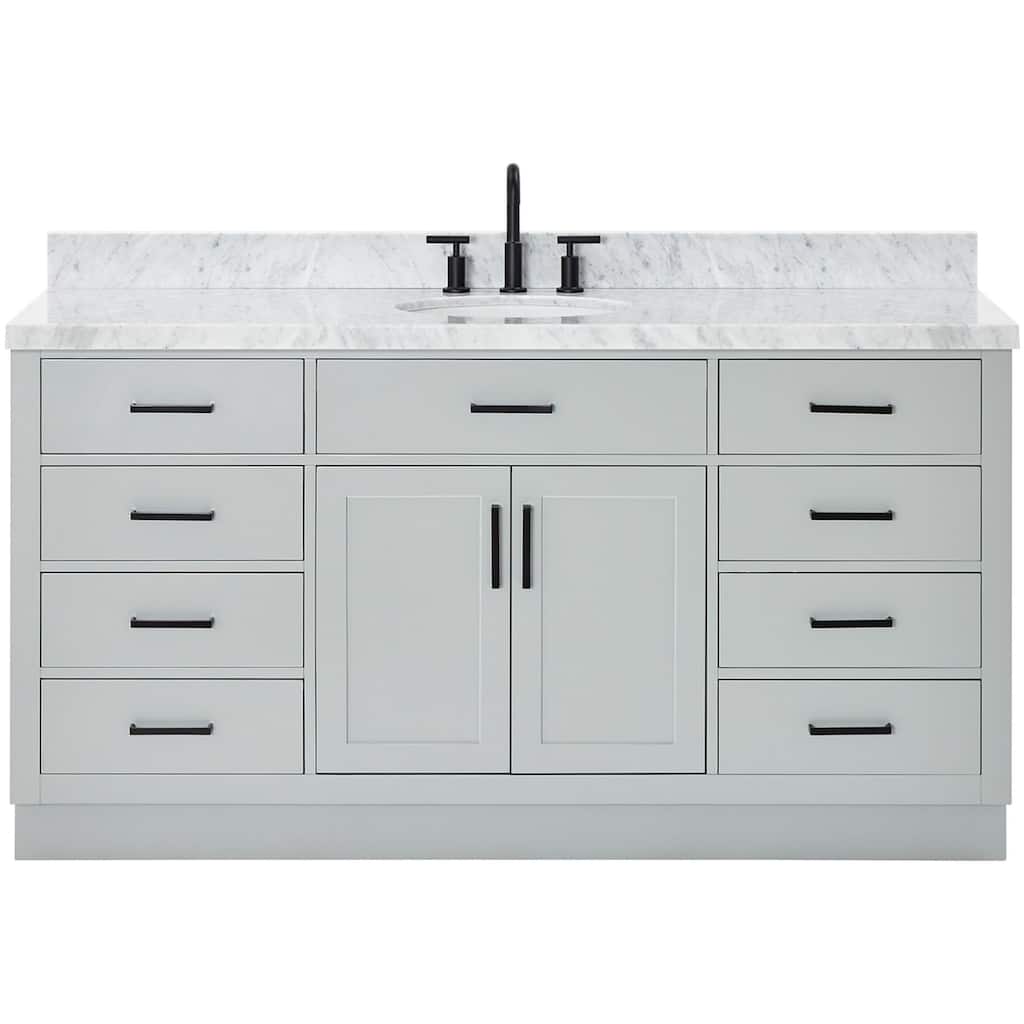 Ariel T067SCWOVO Hepburn 67" Free Standing Single Basin Vanity Set