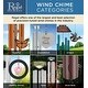 preview thumbnail 3 of 1, Wind Bell 6" Long - Burgundy - 6.5"x6.5"x42"