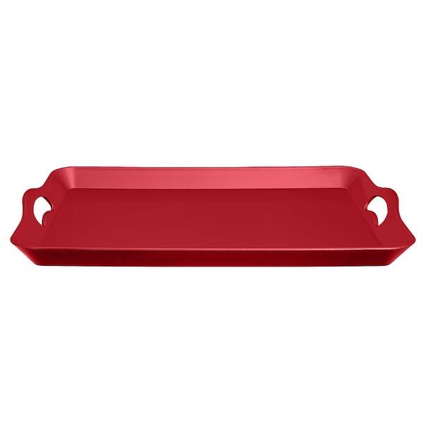 Rect. Serving Tray With Handle (Red) On Sale Bed Bath & Beyond 36112936