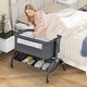 preview thumbnail 3 of 18, Babyjoy 3-in-1 Portable Baby Bassinet Bedside Sleeper Cradle with - See Details