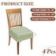 preview thumbnail 11 of 12, PU Dining Chair Seat Covers, Stretch Chair Cushion Slipcovers, Waterproof Rear Covers Protector - 4Pcs