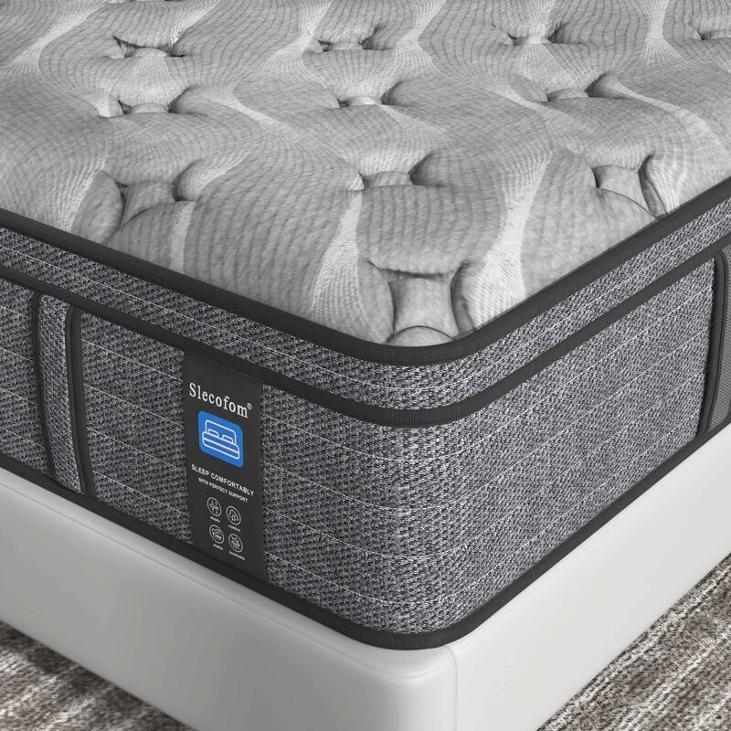 12-inch Euro Top Medium Hybrid Mattress, Memory Foam Mattress in a Box