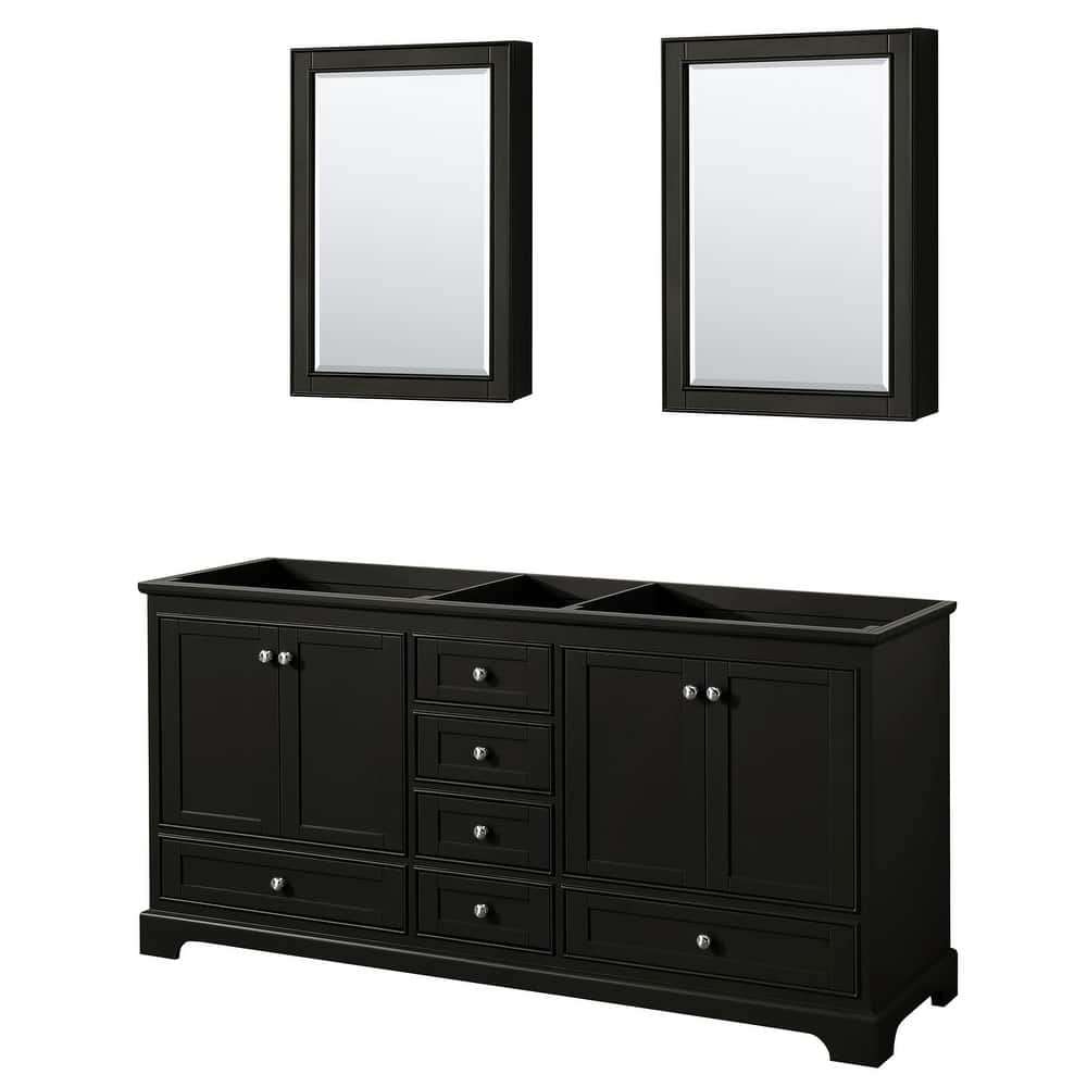 Wyndham Collection Deborah 71" Free Standing Double Wood Vanity