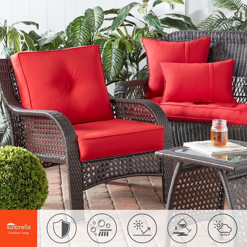 Sunbrella 2-Piece Premium Deep Seat Outdoor Cushion Set