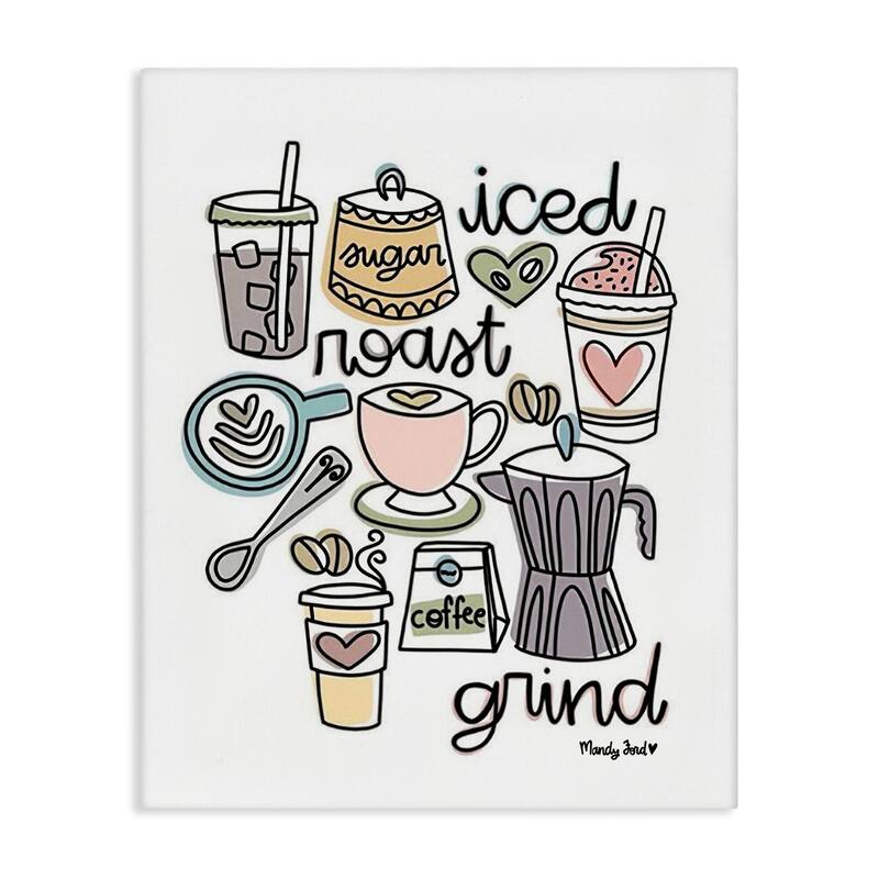 Stupell Various Coffee Types Trend Canvas Wall Art Design By Mandy Ford Art + Illustration - 30 x 40