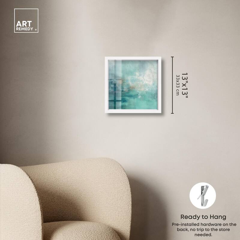 Green Blue I Shadowbox by Art Remedy