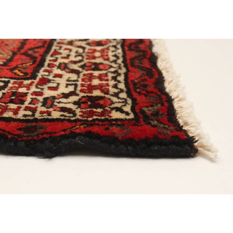 ECARPETGALLERY Hand-knotted Andelz Red Wool Rug - 3'5 x 8'5