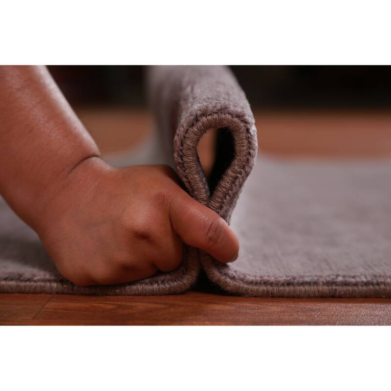 Hand Knotted Oriental 100% Wool Carpet Modern Solid Purples Gabbeh Runner Rug - 10' 2'' X 3' 0''