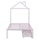 preview thumbnail 25 of 42, Twin Size House Shaped Metal Platform Bed with Drawers